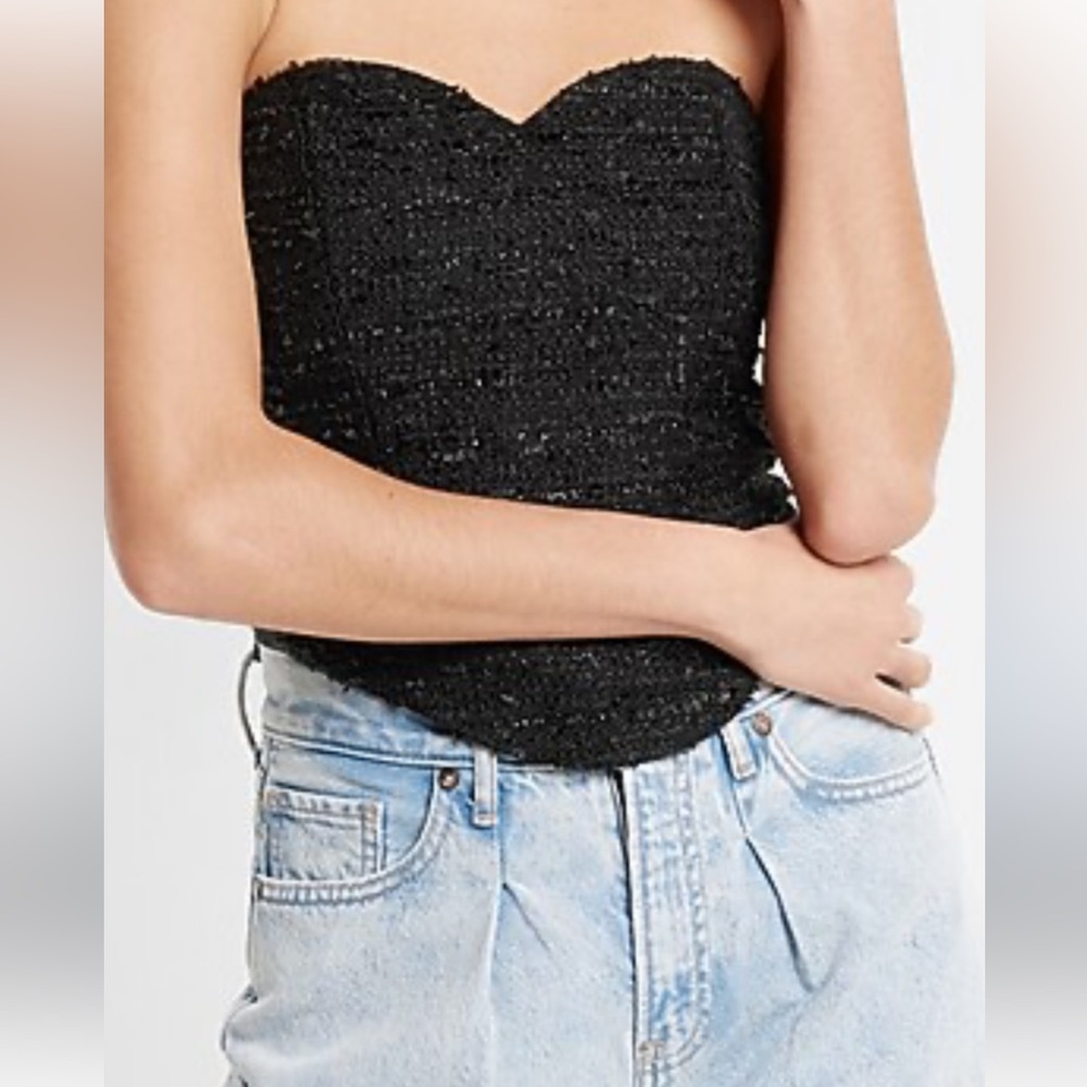 Express Sweetheart Black Corset Top